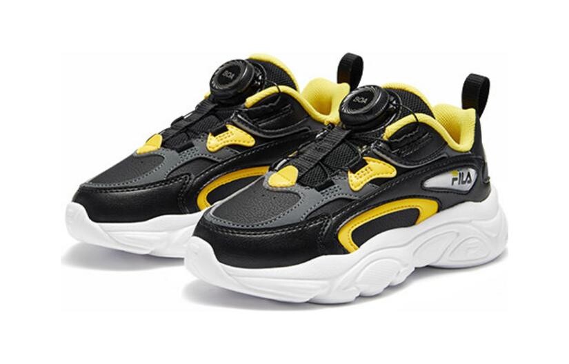Кроссовки для бега для детей дошкольного возраста Fila Kids, цвет Yellow/Black — фото 4