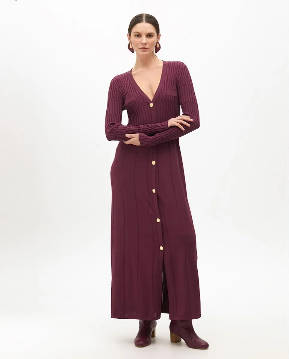 

Ребристое трикотажное платье Lola Casademunt, бордовый