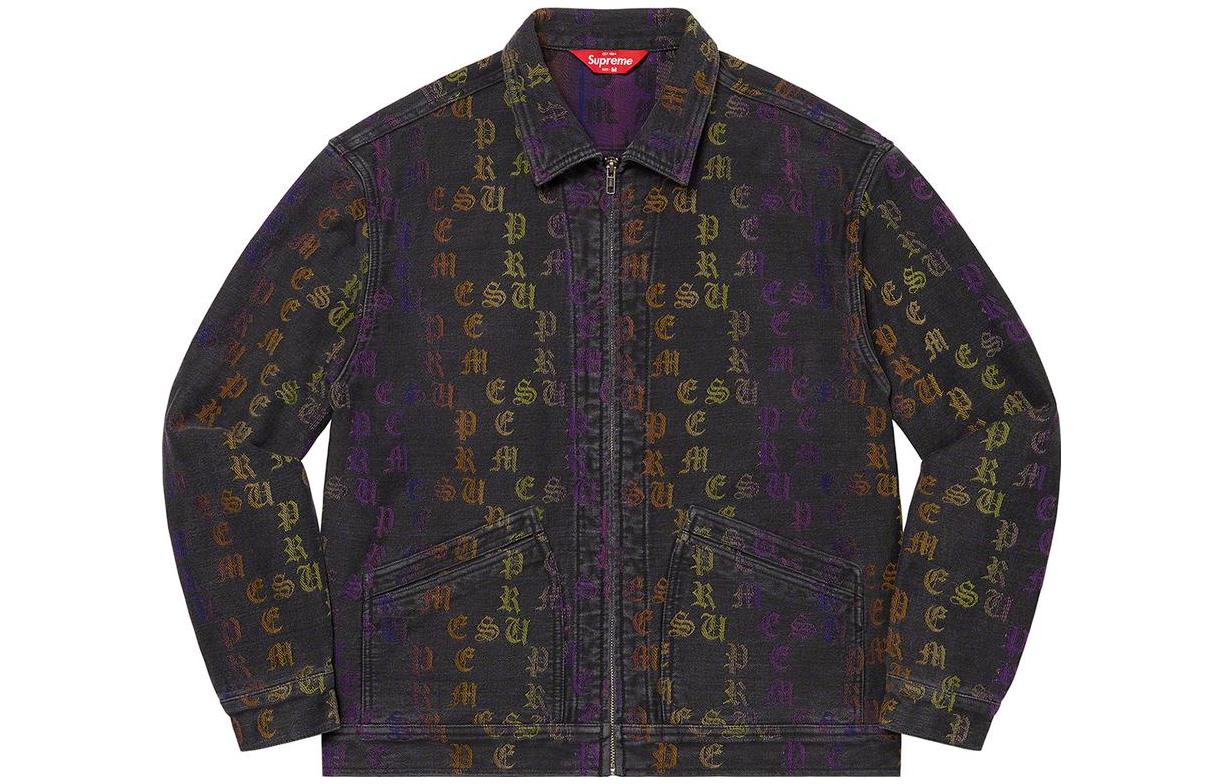 

Градиентная жаккардовая джинсовая рабочая куртка Supreme, Светлая умбра, Желтый, Градиентная жаккардовая джинсовая рабочая куртка Supreme, Светлая умбра