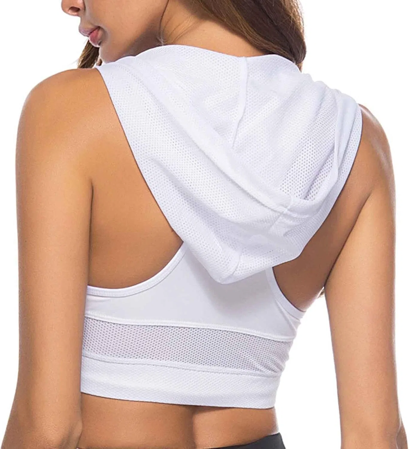 Спортивный топ женский, дышащий, Generic, White