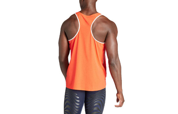 Топ adidas Adizero Running Singlet Logo 'Bright Orange', оранжевый — фото 2