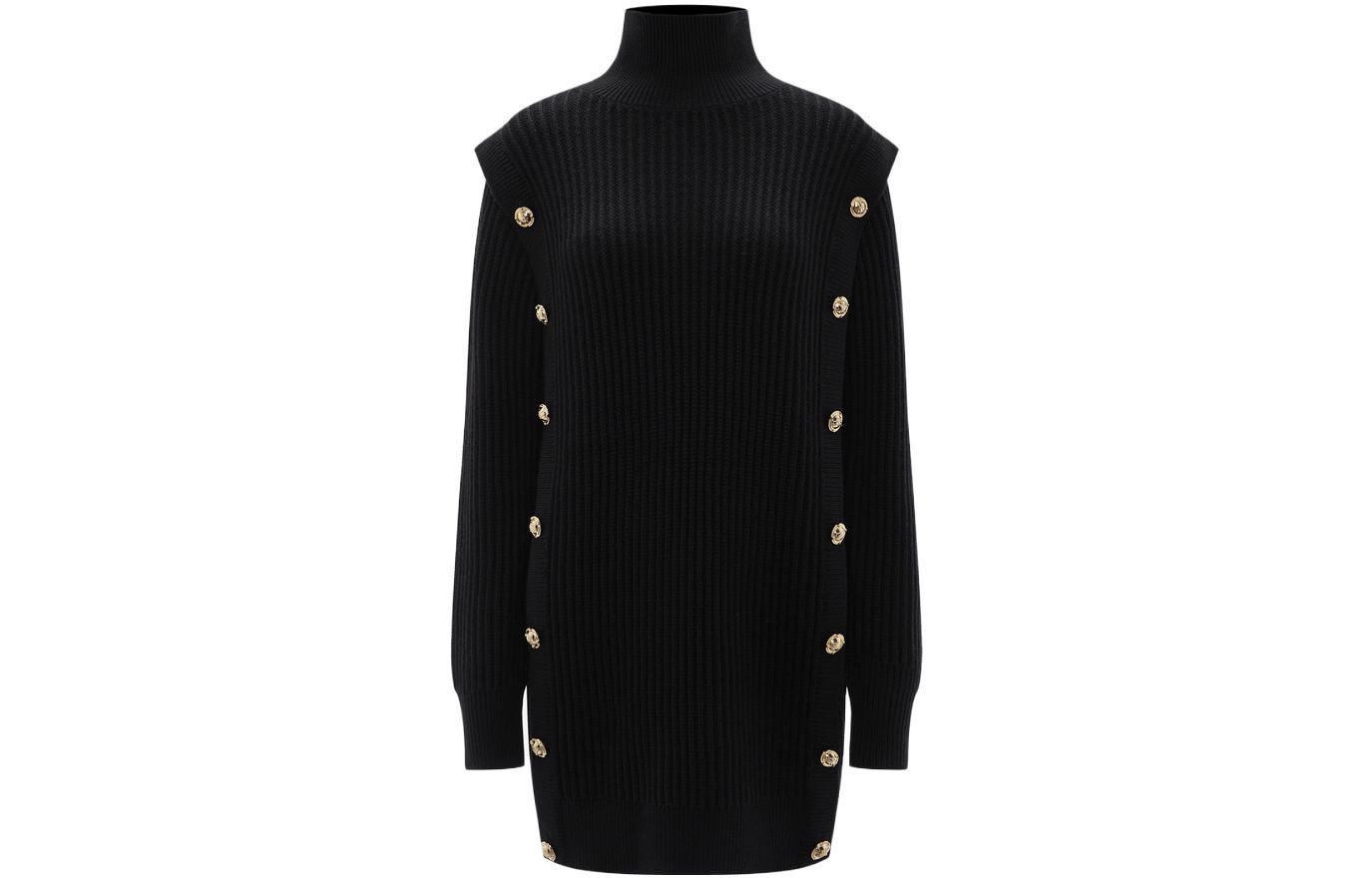 

KARL LAGERFELD Длинное платье с рукавами Женское Черное KARL LAGERFELD / Karl Lagerfeld Jeans
