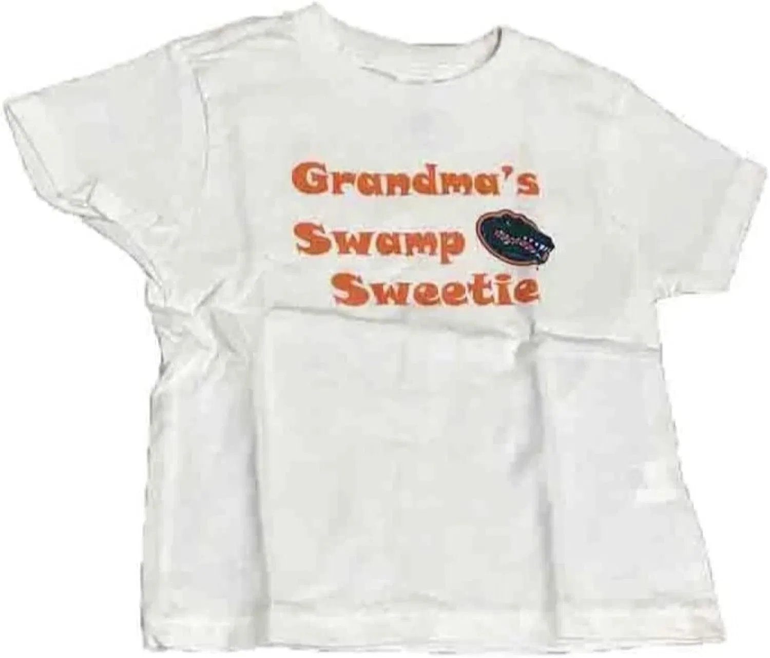 Generic Футболка Florida Gators Grandma's Swamp Sweetie, хлопок, короткий рукав, унисекс, белая с оранжевым принтом