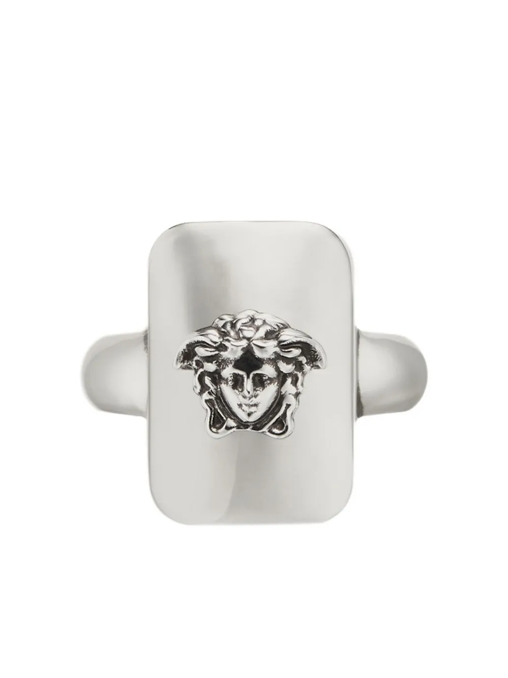 

Квадратное кольцо с головой Медузы VERSACE, серебряный
