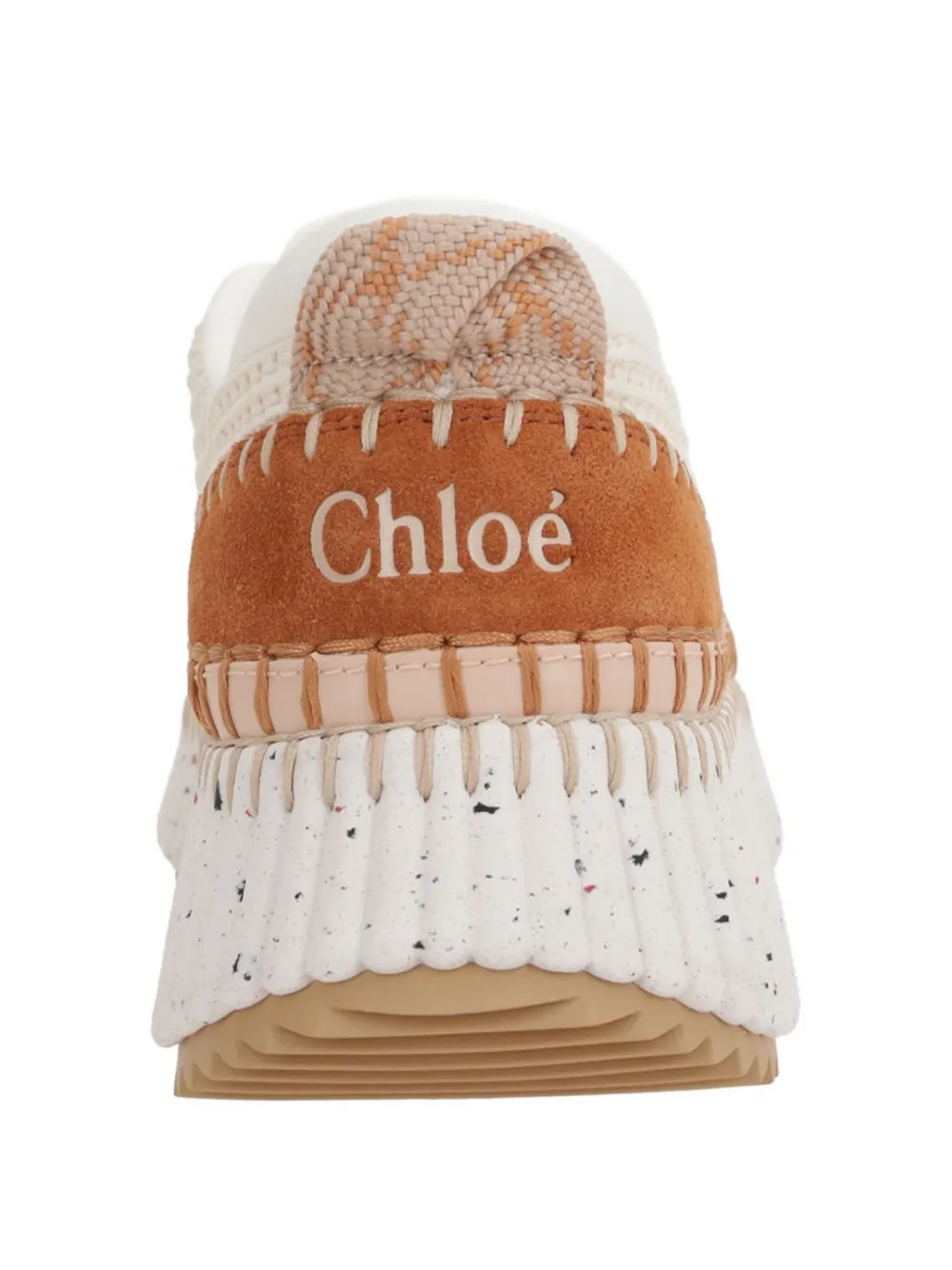 Кроссовки Nama с текстурированной подошвой и шнуровкой CHLOÉ, коричневый — фото 3