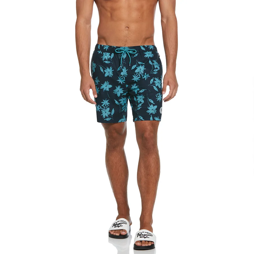 

Шорты для плавания Original Penguin Volley Recycled Aop Floral, синий