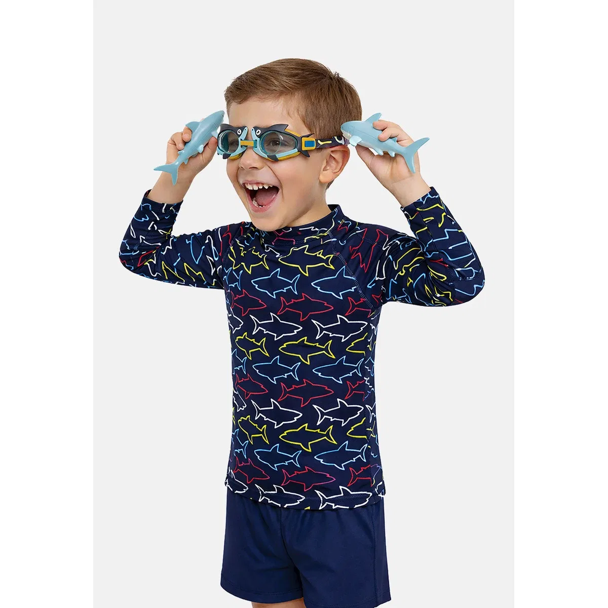 Бадэшерт с акулой Denokids, темно-синий — фото 4