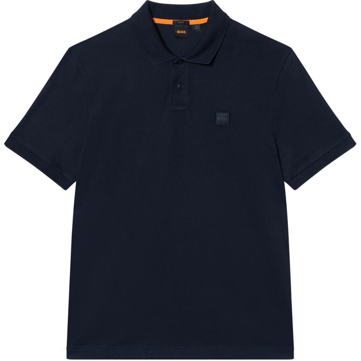

Рубашка-поло с короткими рукавами и нашивкой-логотипом Boss HUGO BOSS, Marine Blue