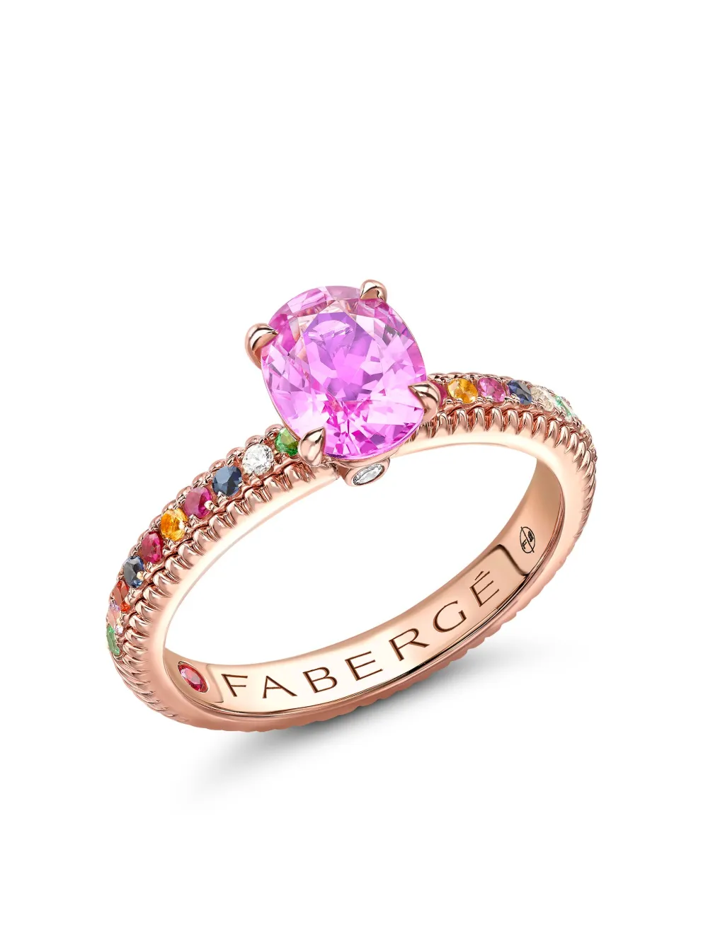 

Кольцо Colors of Love из розового золота с сапфиром FABERGÉ, розовый