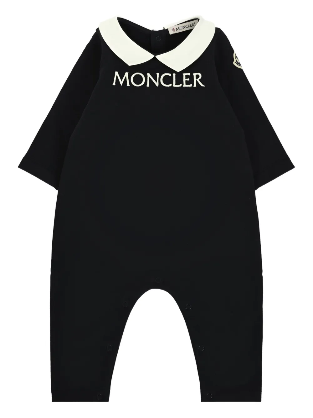 

Комбинезон с логотипом и воротником Питер Пэн Moncler Enfant, синий