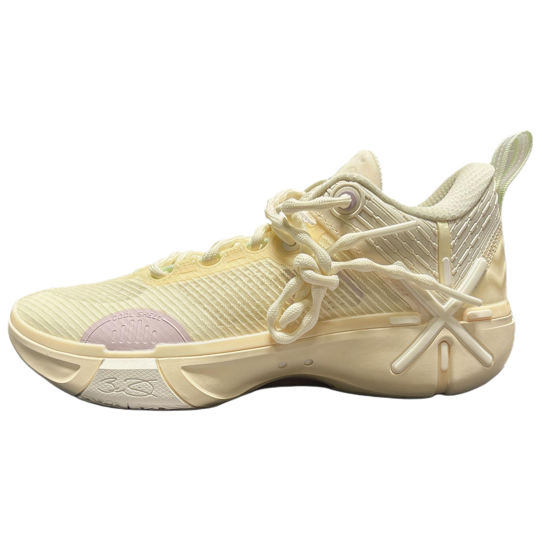 

LINING Баскетбольные кроссовки Wode Phantom 6 с защитой от скольжения, износостойкие, низкие, мужские, бежево-желтые