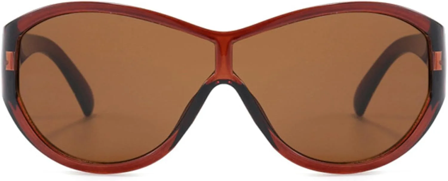 

Роскошные солнцезащитные очки большого размера для активного отдыха на открытом воздухе (женские и мужские) с защитой от УФ-излучения UV400 TOIPASTN, Red Silver