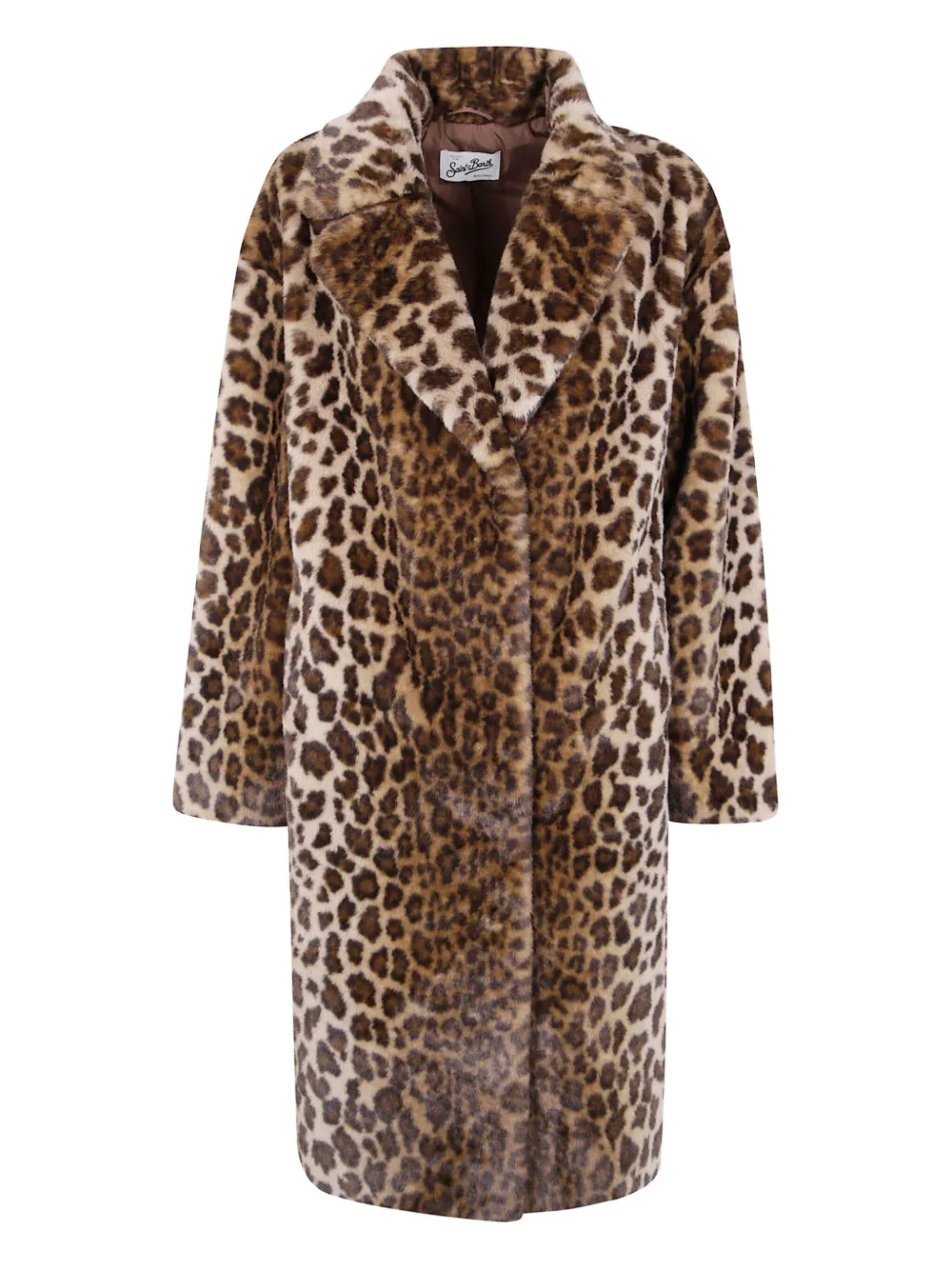 

Пальто с леопардовым принтом Mc2 Saint Barth, коричневый