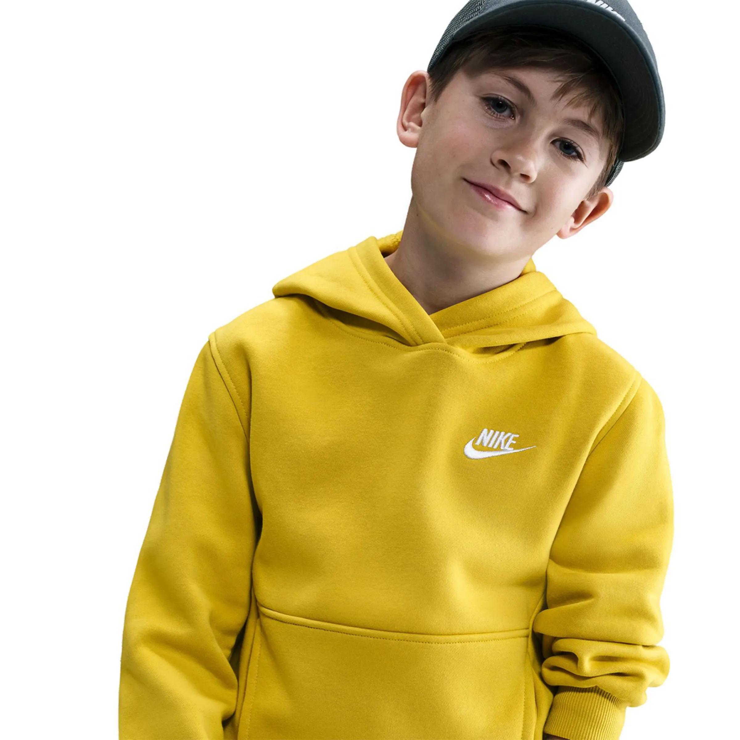 Детская толстовка Sportswear Club Fleece Nike, желтый — фото 3