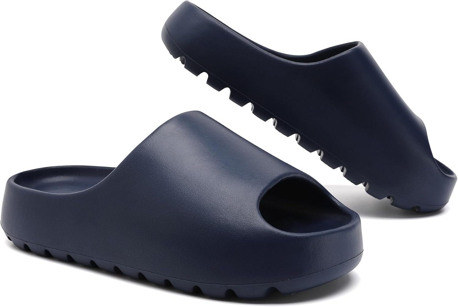 

Женские слайдеры Jaeynow Cloud, унисекс мягкие EVA слайдеры для восстановления, с толстой подошвой, открытый носок, мужские шлепанцы-подушки, шлепанцы для душа, для улицы и дома, синий