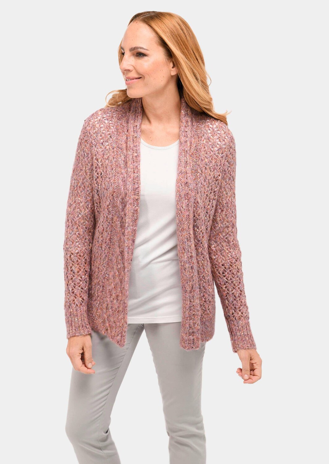 

Кардиган GOLDNER Strickjacke, цвет rosé/melange