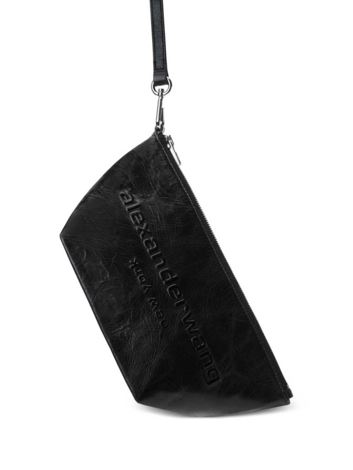 

Alexander Wang кожаный мешочек с тисненым логотипом, черный