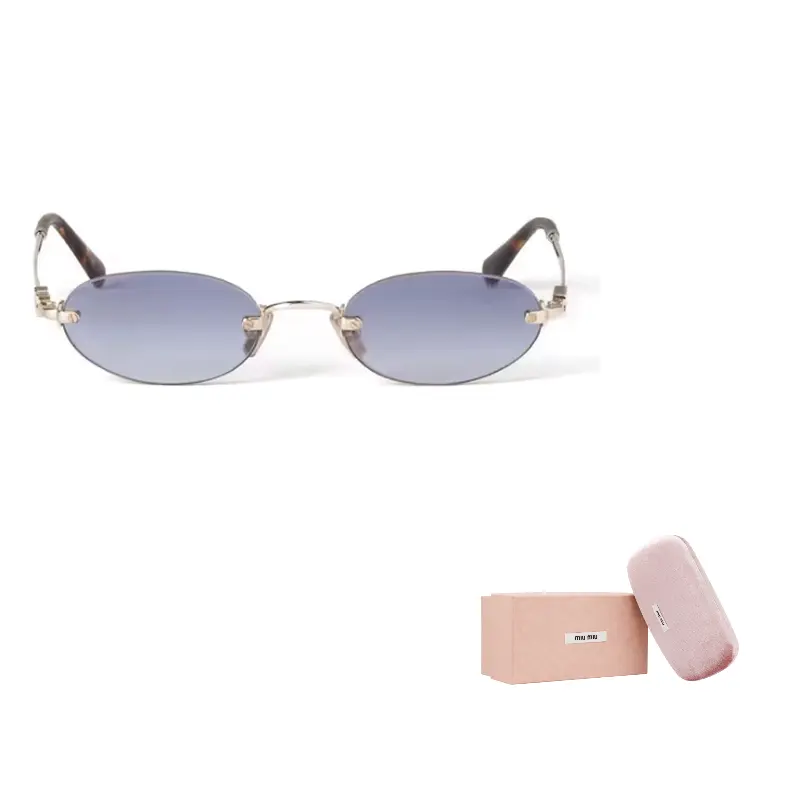 

MIU MIU Солнцезащитные очки овальной формы Eyewear Oval Frame, Gold