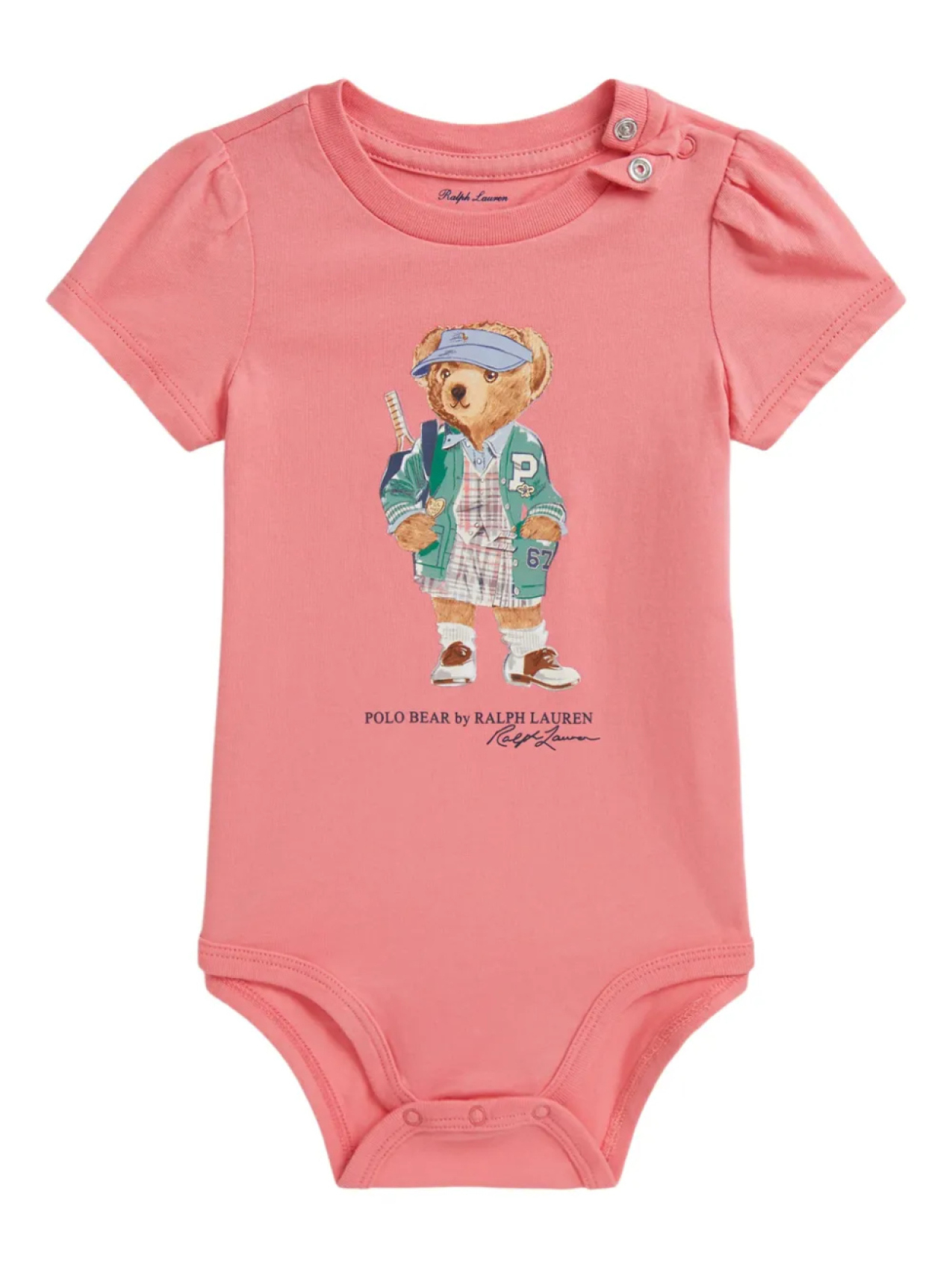 

POLO RALPH LAUREN KIDS Боди с принтом Polo Bear, розовый