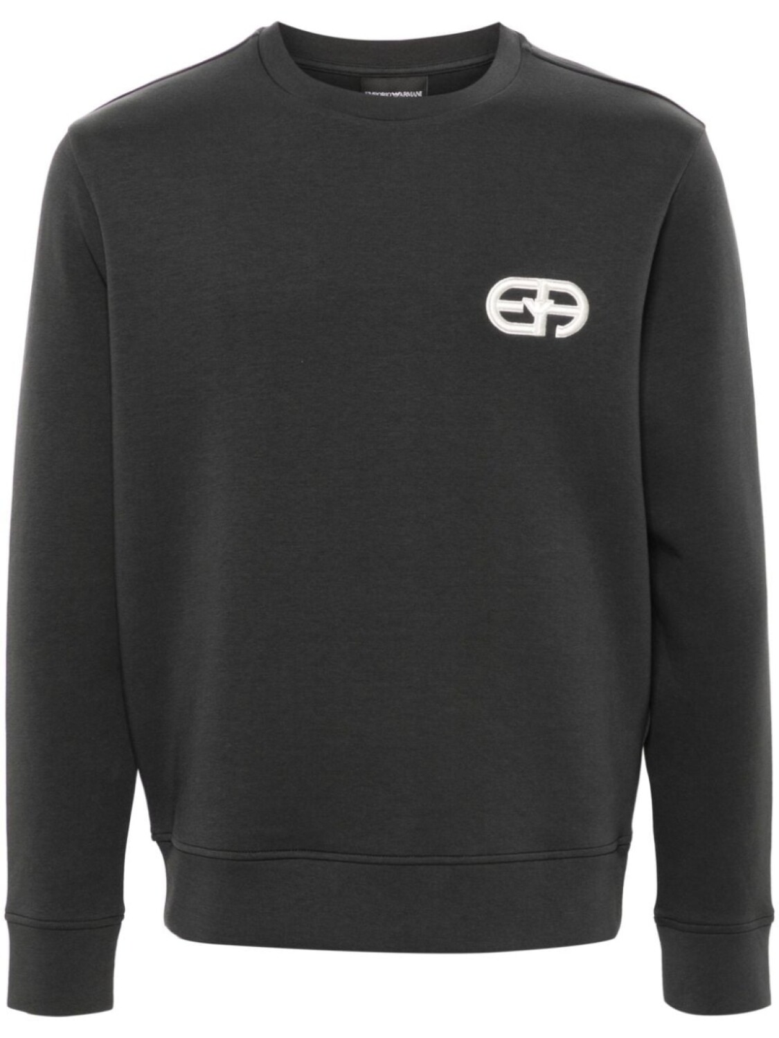 

Emporio Armani толстовка из джерси с вышитым логотипом, серый