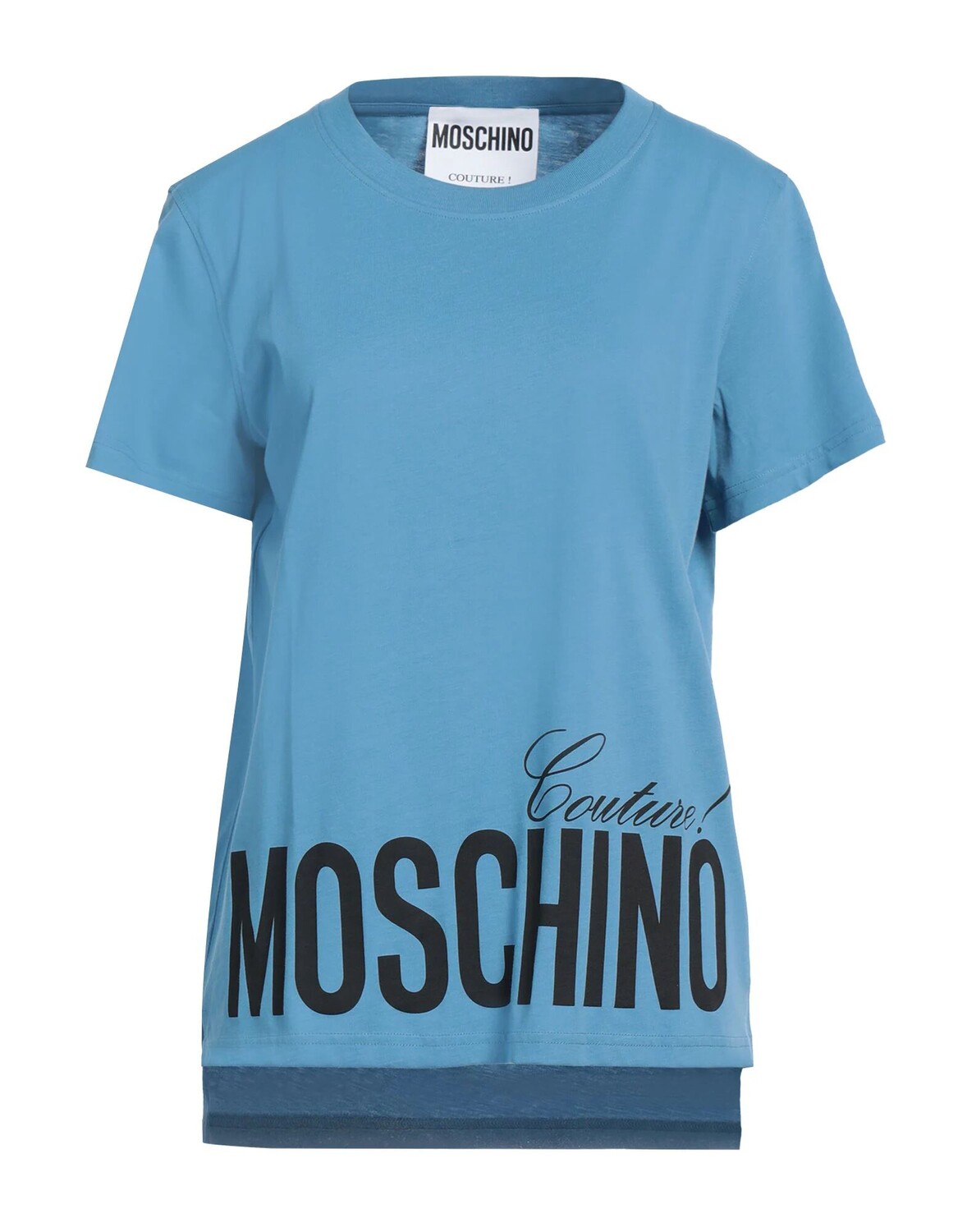 

Футболка Moschino, пастельный синий