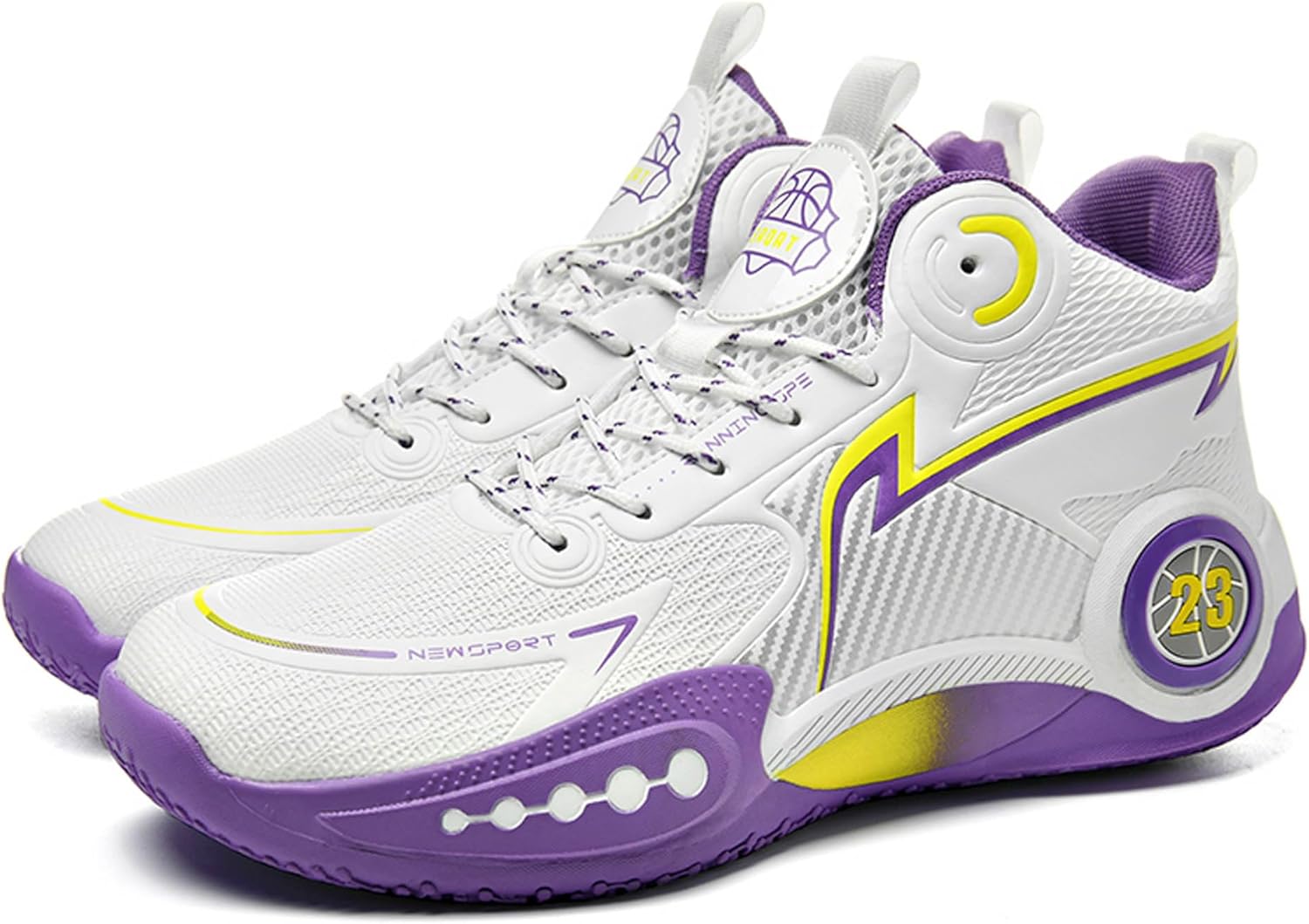 

Модные легкие кроссовки для баскетбола и скейтбординга для мужчин и женщин Dzbajrqm, белый/фиолетовый