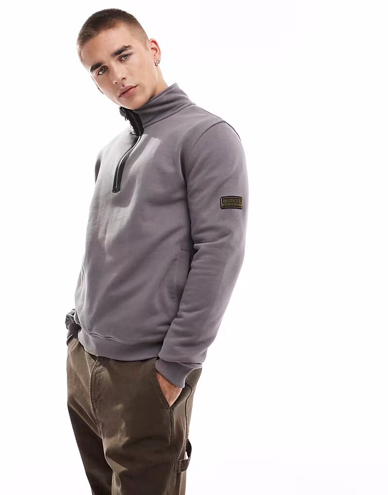 

Толстовка Barbour International с воротником-стойкой сливово-серого цвета