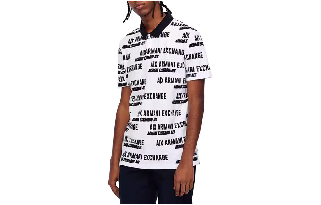 

Рубашка поло мужская белая Armani Exchange, белый