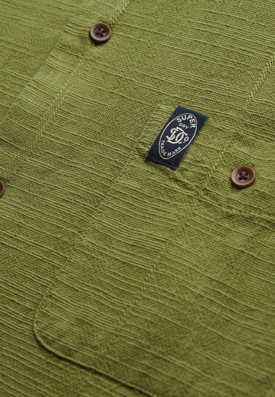 Рубашка на пуговицах классического кроя Superdry, Grass Green — фото 4