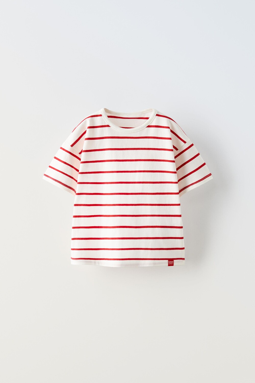 

Полосатая футболка ZARA, красный