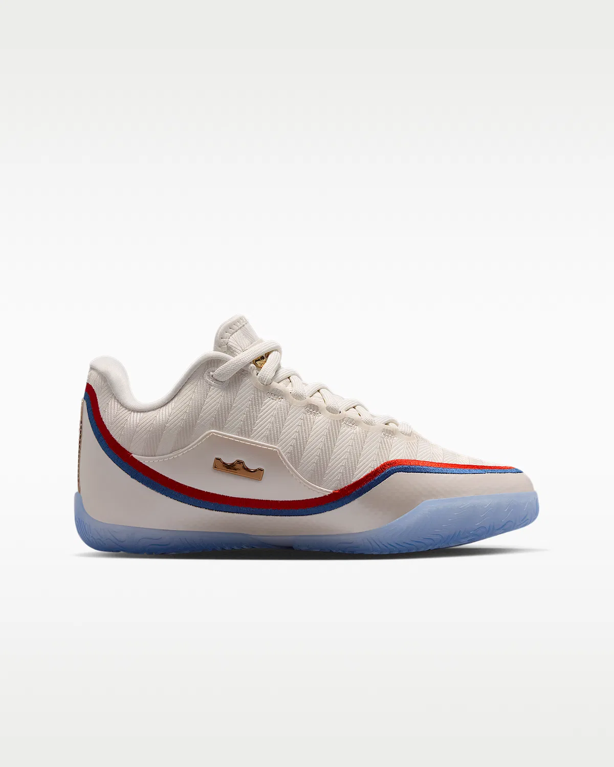 Детские баскетбольные кроссовки LeBron XXIII "Old Glory", Pale Ivory/University Red/Midnight Navy/Metallic Gold — фото 3