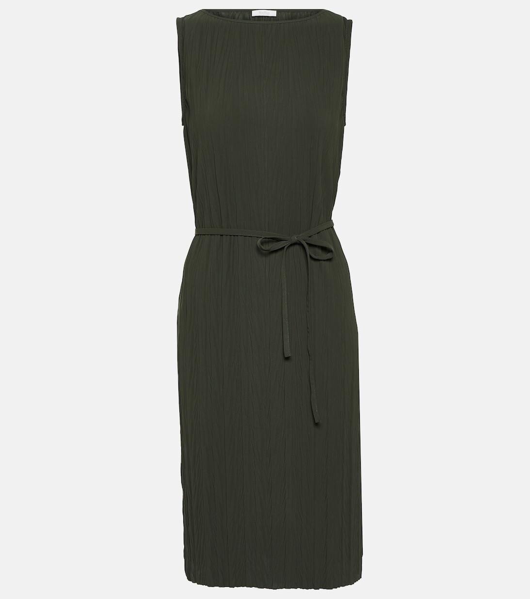 

Плиссированное платье из джерси Leisure Teulada MAX MARA, зеленый