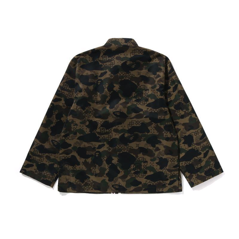 A BATHING APE Китайская куртка X Clot с камуфляжным принтом и головой примата, Red — фото 4