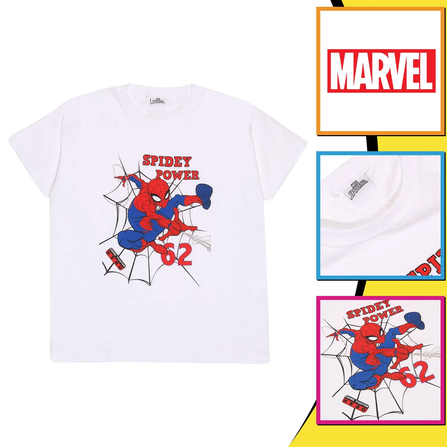 Футболка Spiderman Spidey Power Marvel, белый — фото 3