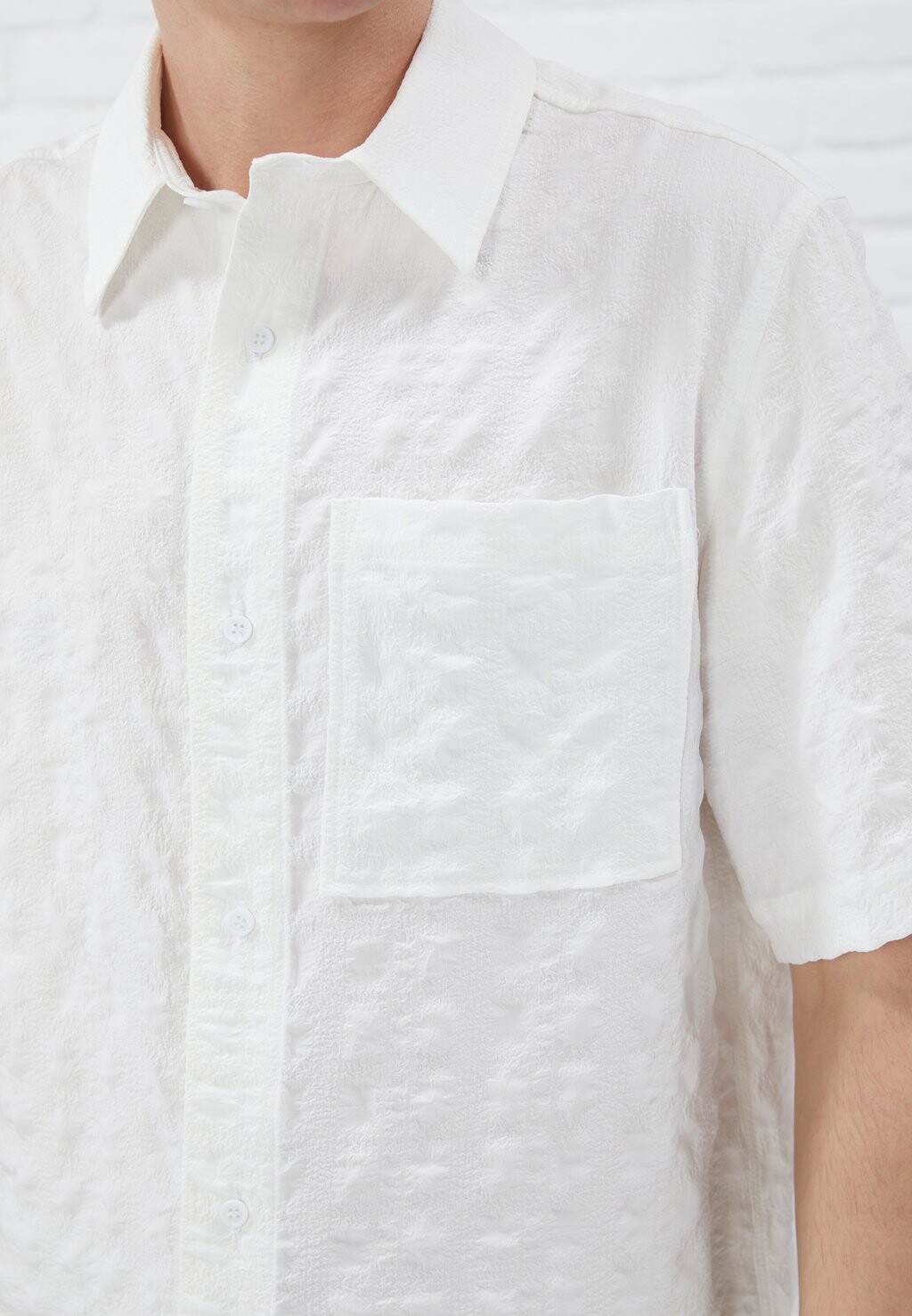 

Рубашка TEXTURED SHORT SLEEVE SHIRT Pier One, белый