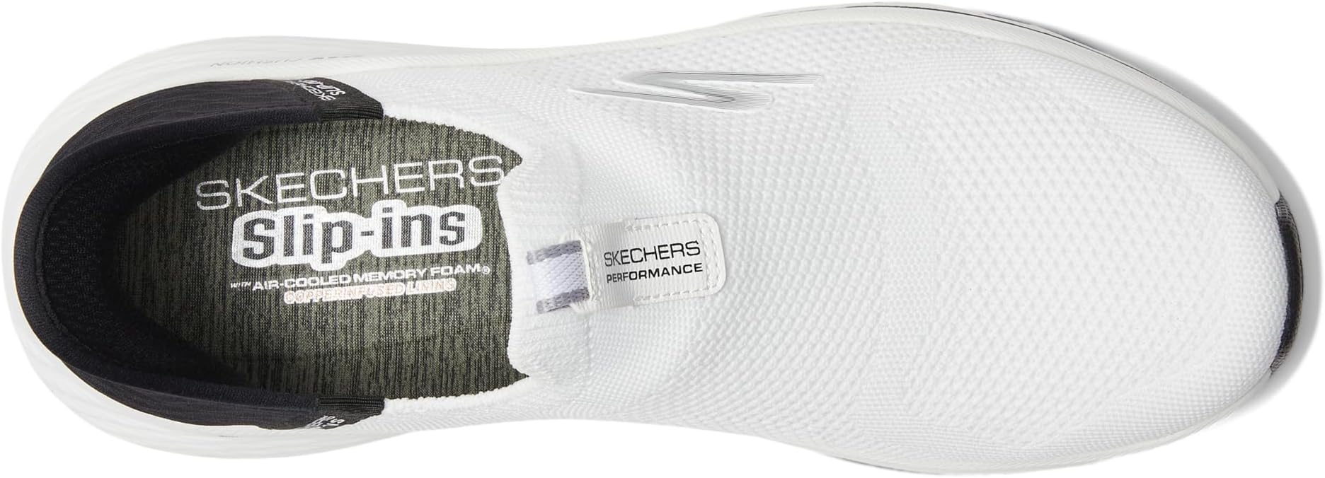 Кроссовки SKECHERS Max Cushioning Elite 2.0 Eternal Hands Free Slip-Ins, цвет White/Black — фото 2