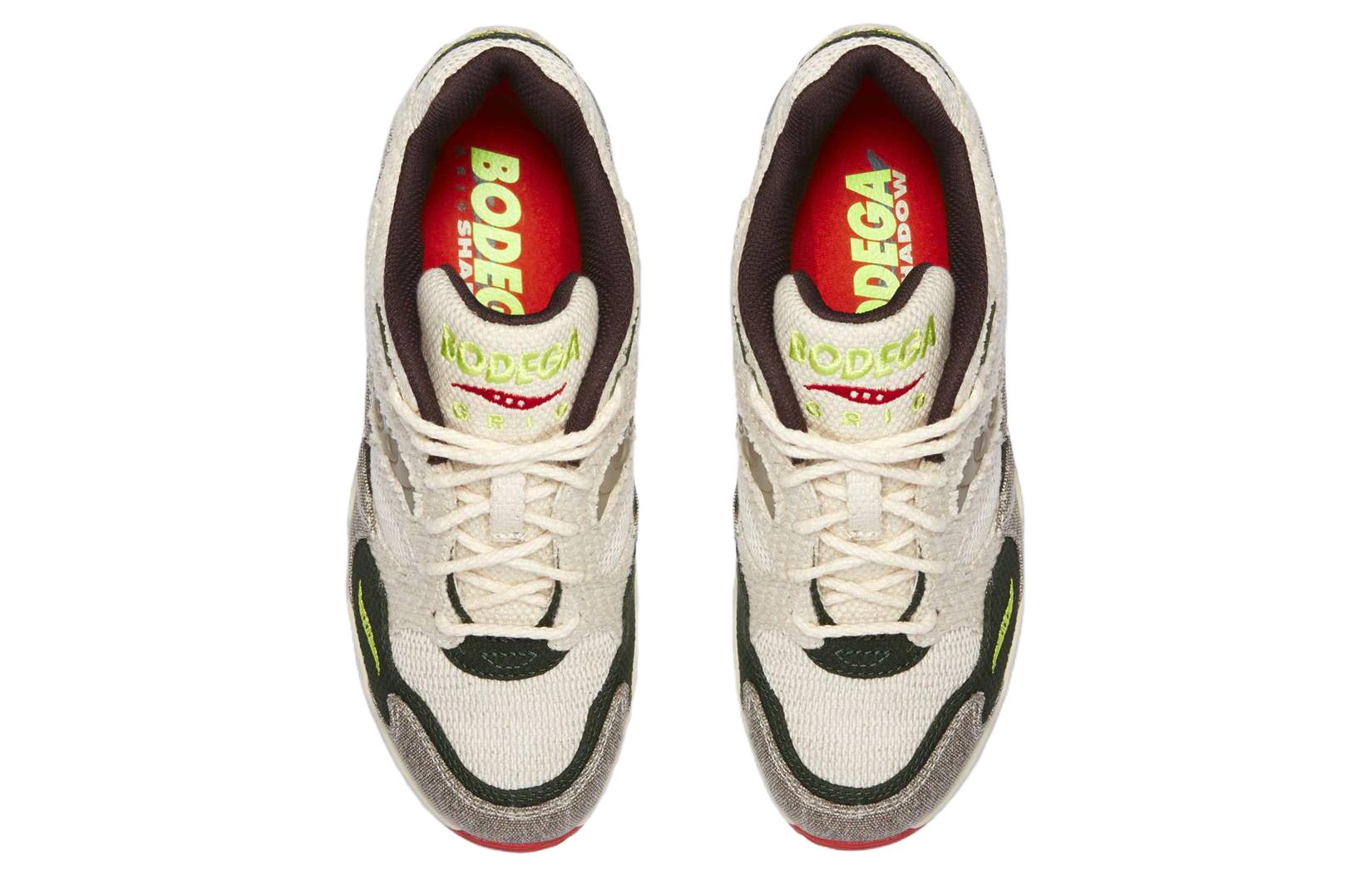 Сетчатые Кроссовки Grid Shadow 2 Bodega Jaunt Woven Saucony Зеленый Коричневый Красный — фото 4