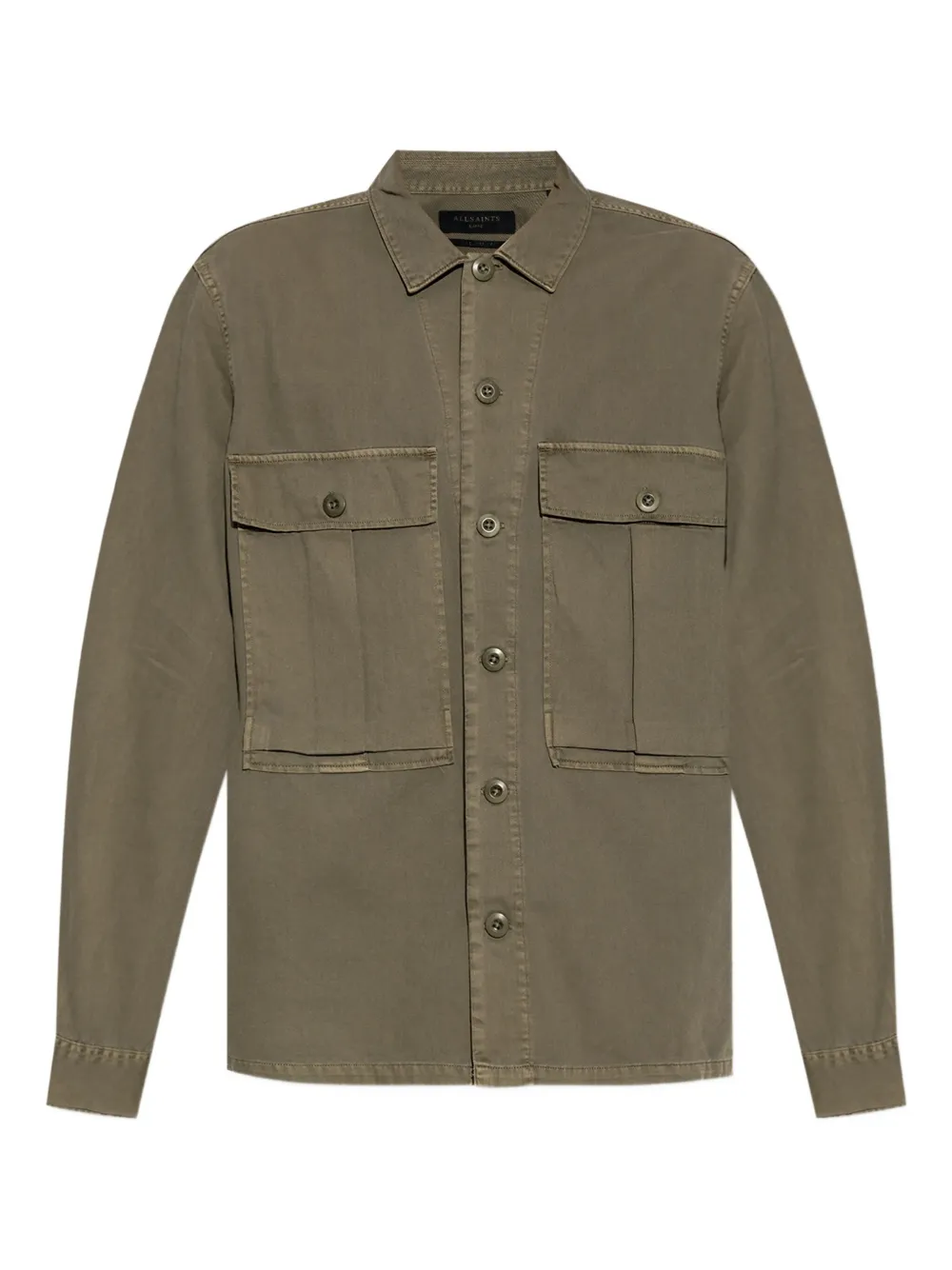 

Рубашка с карманами Allsaints, зеленый