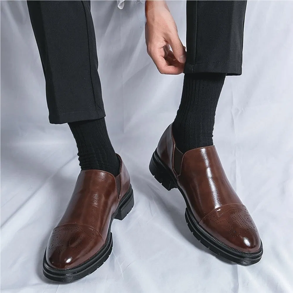 Туфли лоферы мужские Oxfords Brown UOPYNE — фото 2