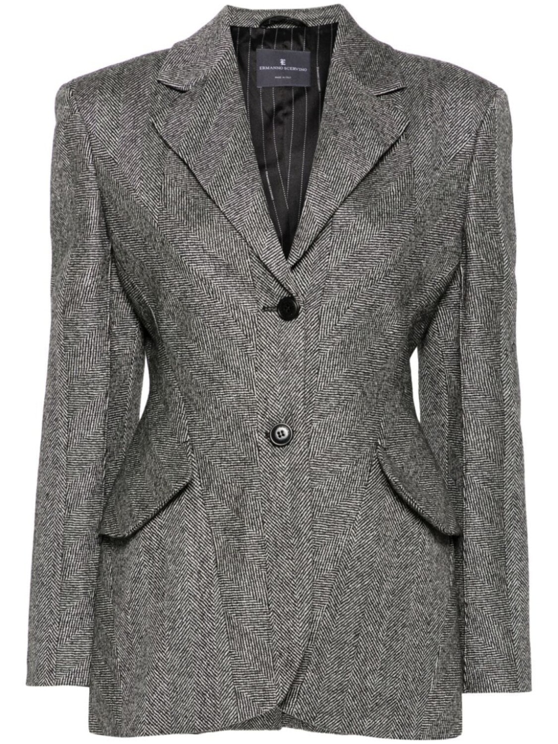

Ermanno Scervino пиджак с узором в елочку, черный