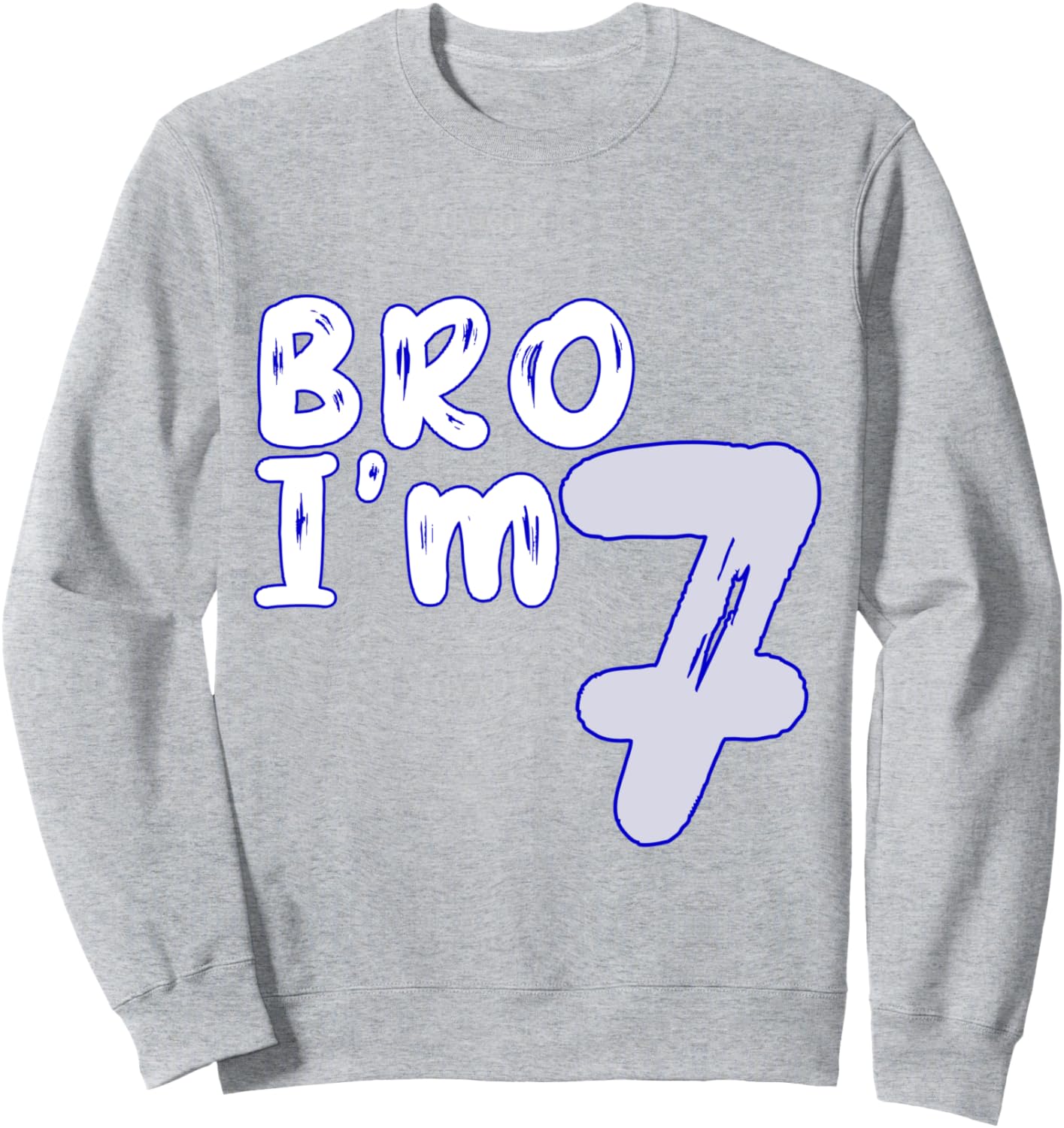 

Брат, мне 7 лет, сегодня исполняется 7 лет. 7 лет. Толстовка Mod Littles | Stylish Shirts Birthday Outfit, серый