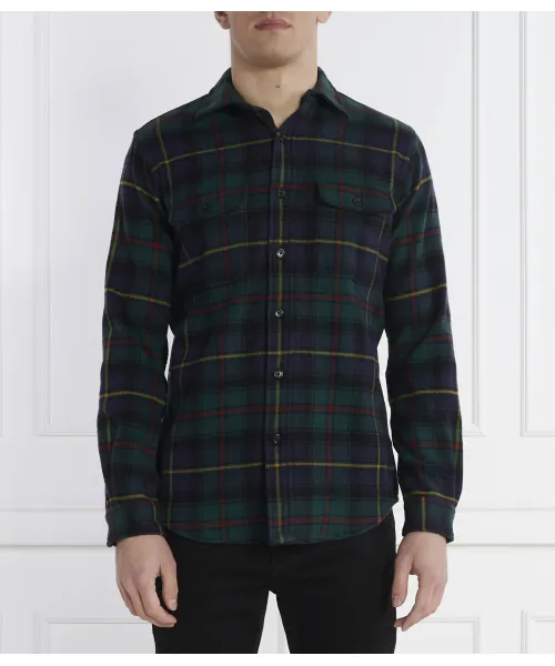 

Шерстяная рубашка Classic fit Polo Ralph Lauren, синий