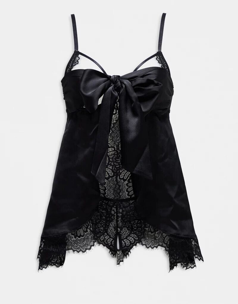 

Черный комплект в стиле беби-долл Ann Summers Unwrap Me, черный