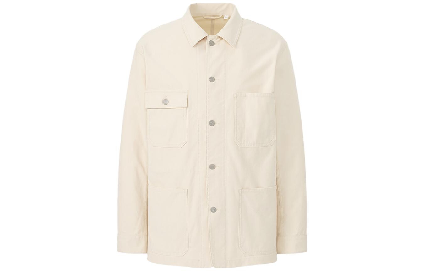

Куртка унисекс молочно-белая Uniqlo, слоновая кость