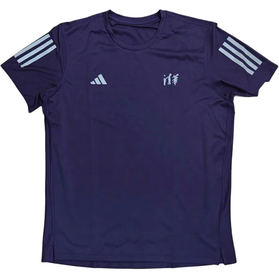 Футболка унисекс пурпурная с круглым вырезом, прямой крой Adidas, Purple