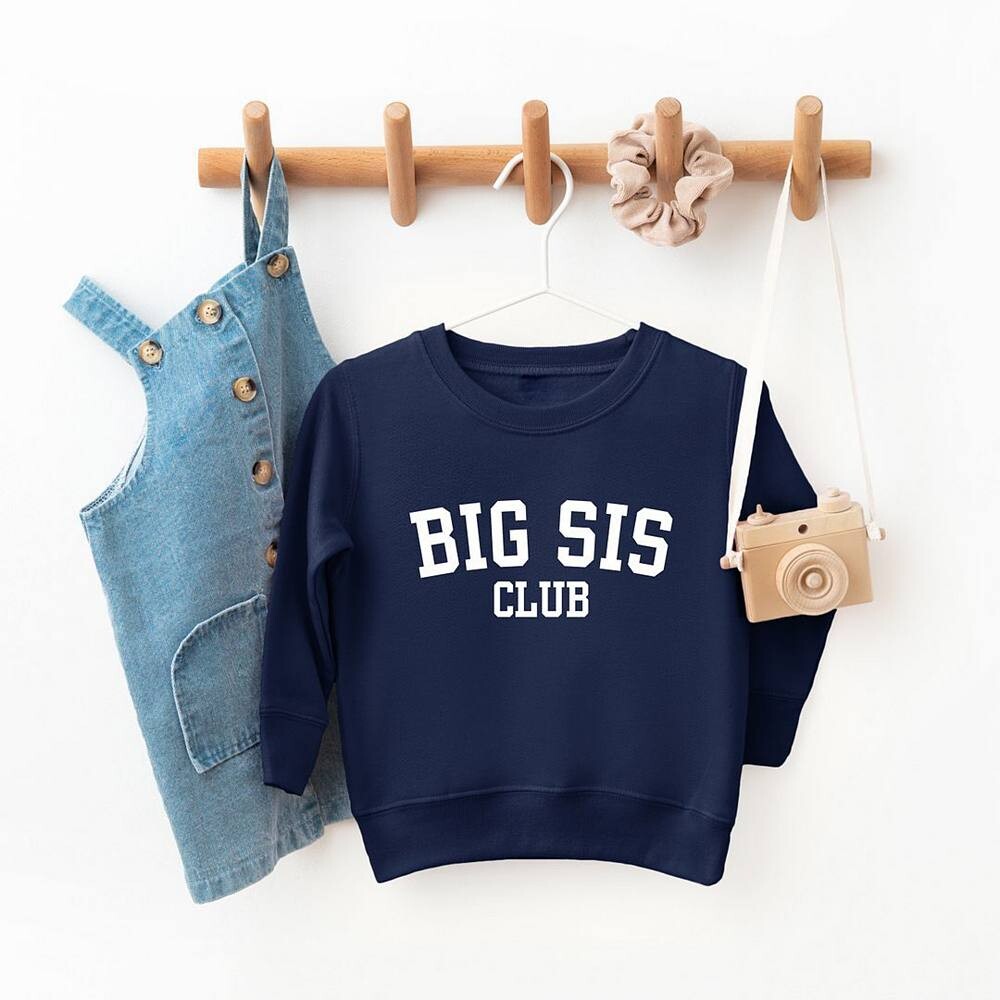 

Толстовка с рисунком Big Sis Club для малышей The Juniper Shop, цвет Seafoam