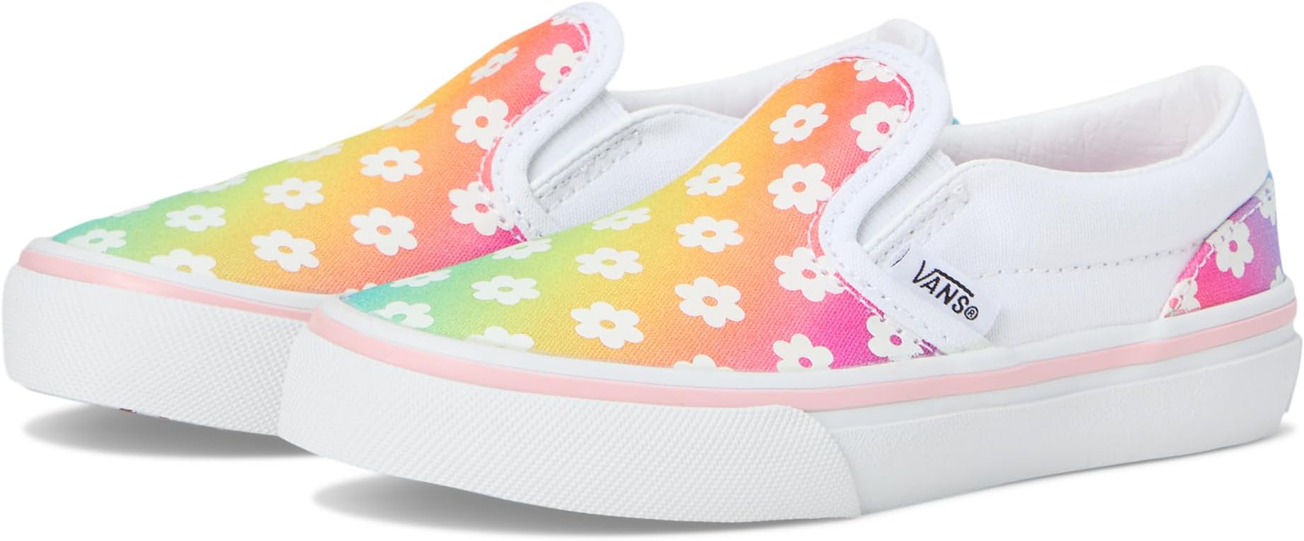 

Кроссовки Vans Kids Classic Slip-On, цвет Glow Rainbow True White/Multi