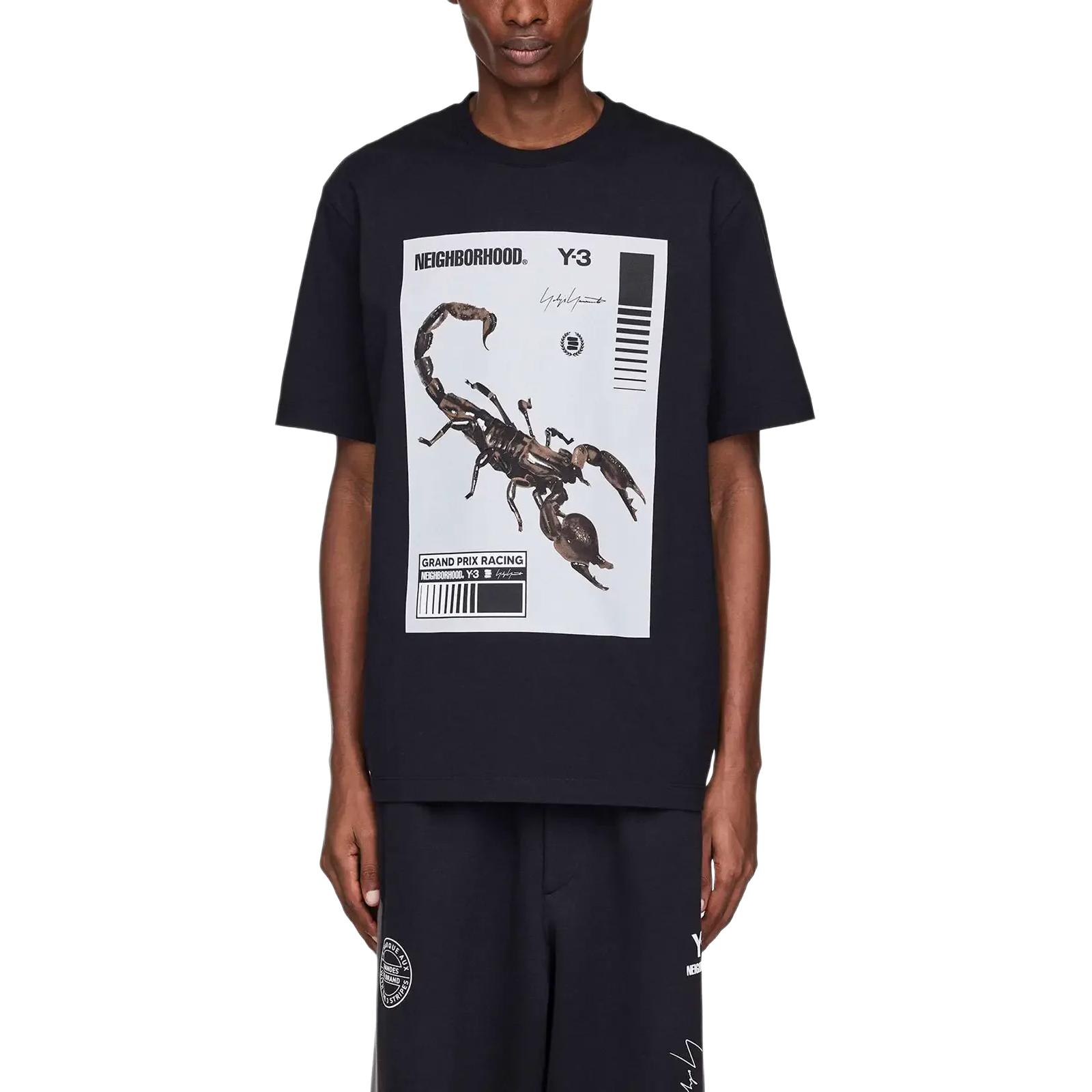 Футболка Y 3 X Neighborhood с принтом Y-3, черный — фото 4