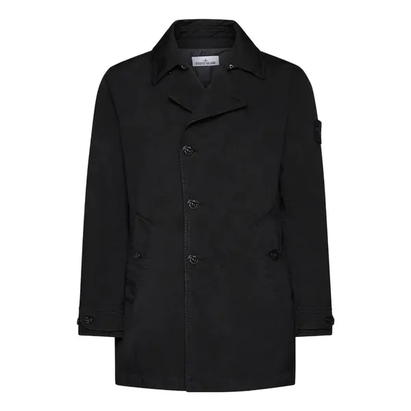 

Куртка short trench coat 'black' Stone Island, черный
