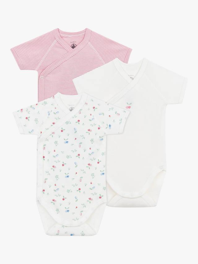 

Детское хлопчатобумажное боди с коротким рукавом Petit Bateau, разноцветный